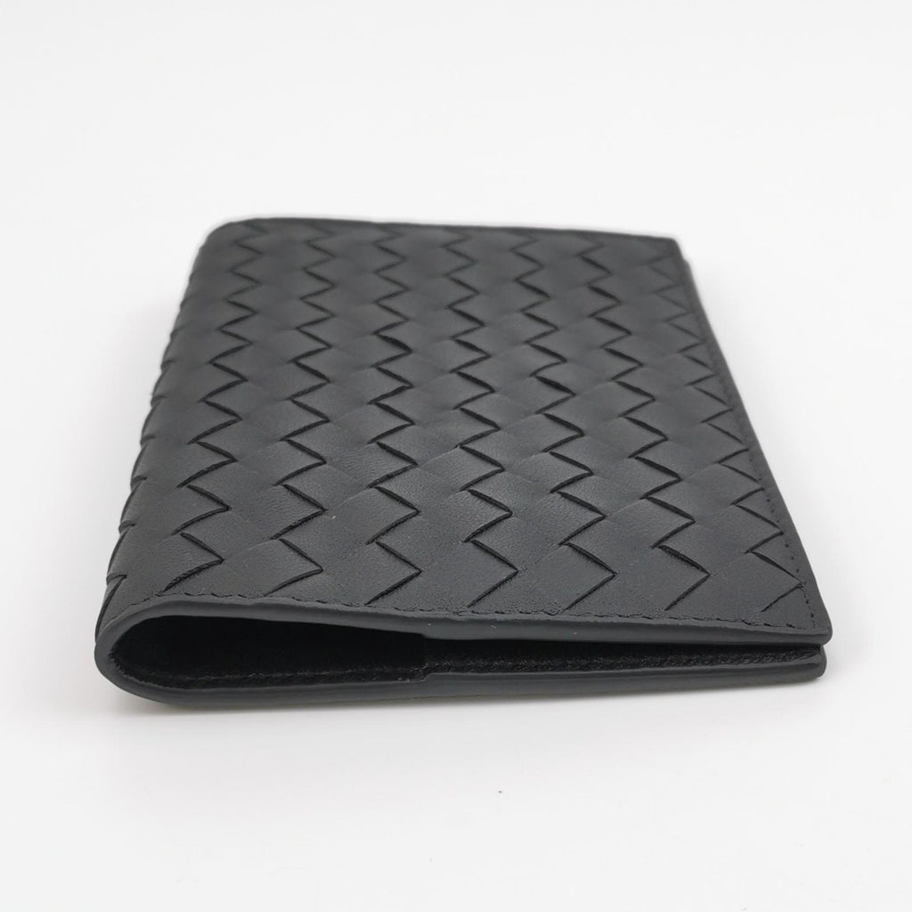 Bottega Veneta Intrecciato Passport Cover Black