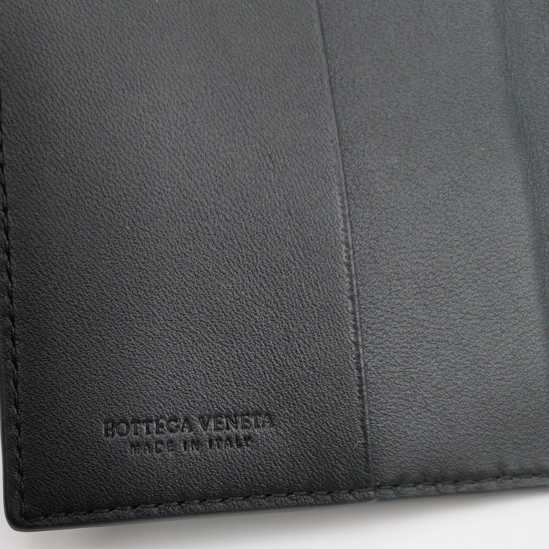 Bottega Veneta Intrecciato Passport Cover Black