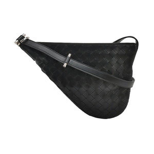 Bottega Veneta Virgule Intrecciato Crossbody Black