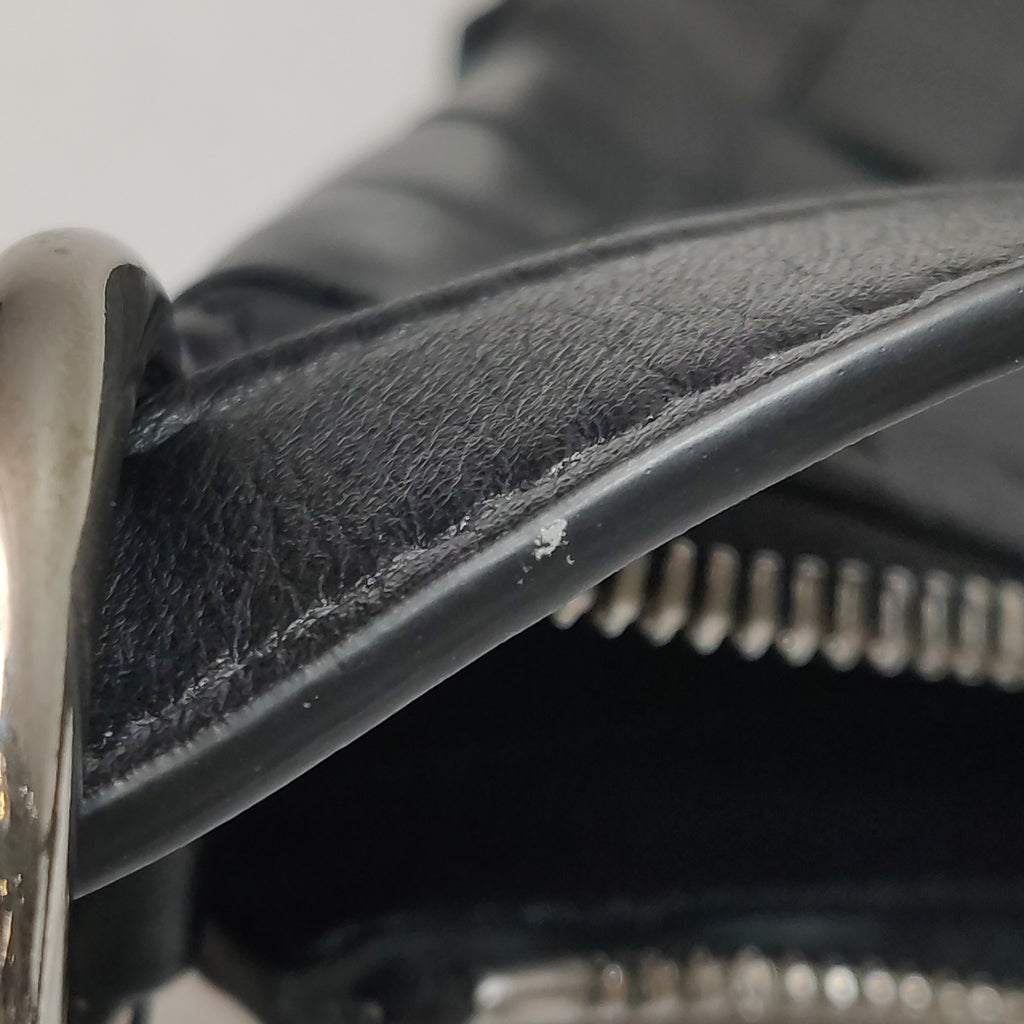 Bottega Veneta Virgule Intrecciato Crossbody Black