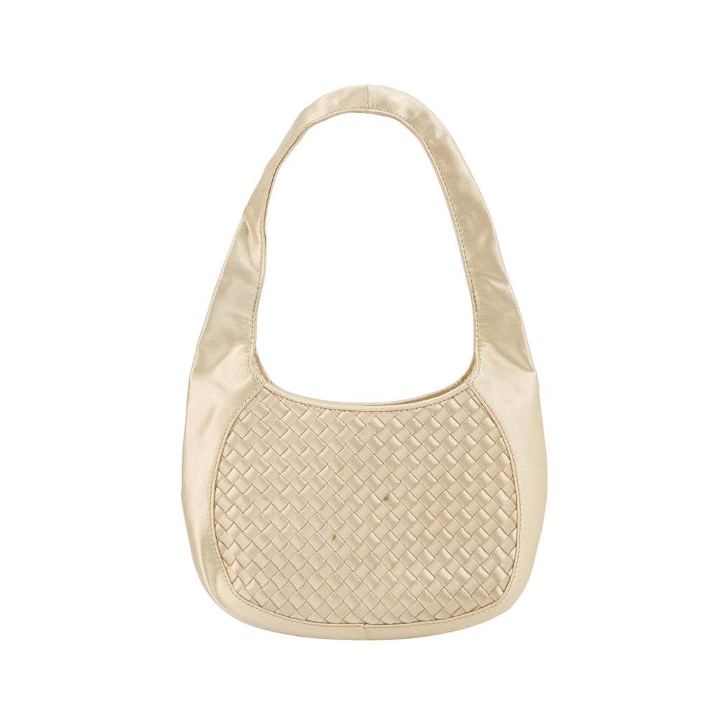 Bottega Veneta Intrecciato Satin Mini Bag Champagne