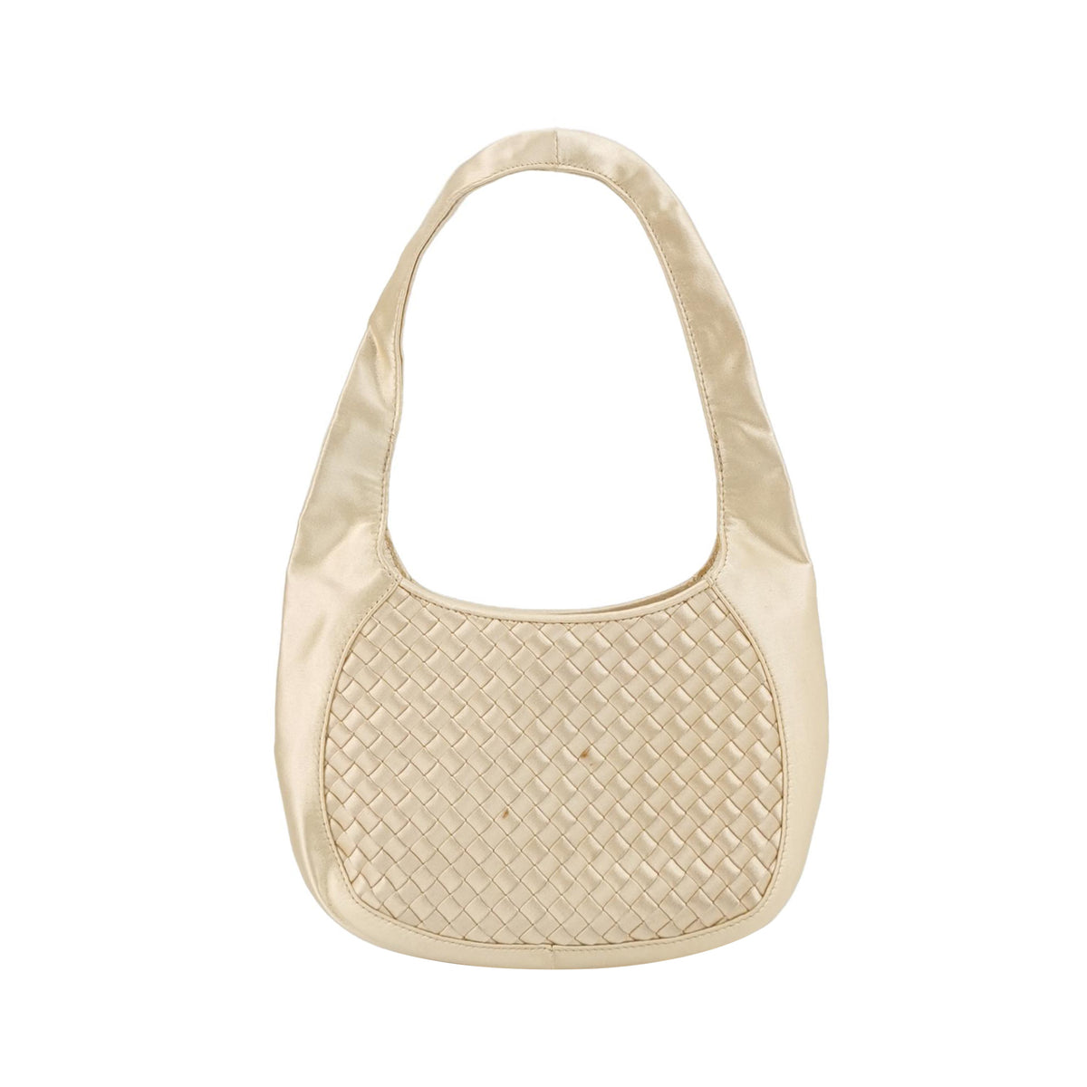 Bottega Veneta Intrecciato Satin Mini Bag Champagne
