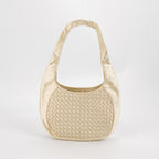Bottega Veneta Intrecciato Satin Mini Bag Champagne