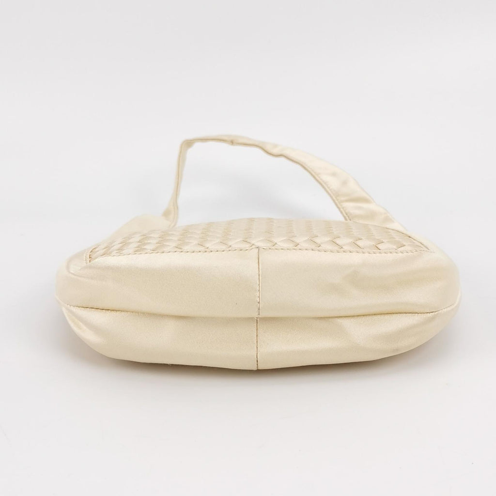 Bottega Veneta Intrecciato Satin Mini Bag Champagne