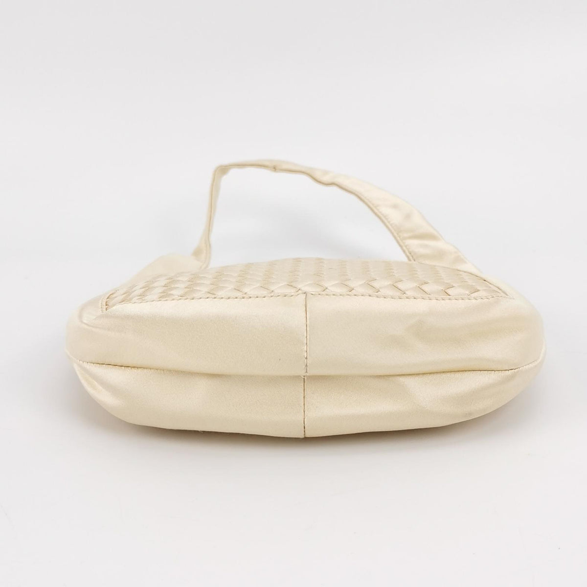 Bottega Veneta Intrecciato Satin Mini Bag Champagne