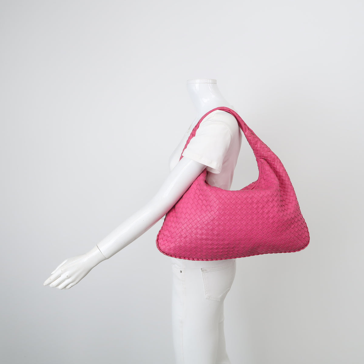 Bottega Veneta Intrecciato Hobo Pink