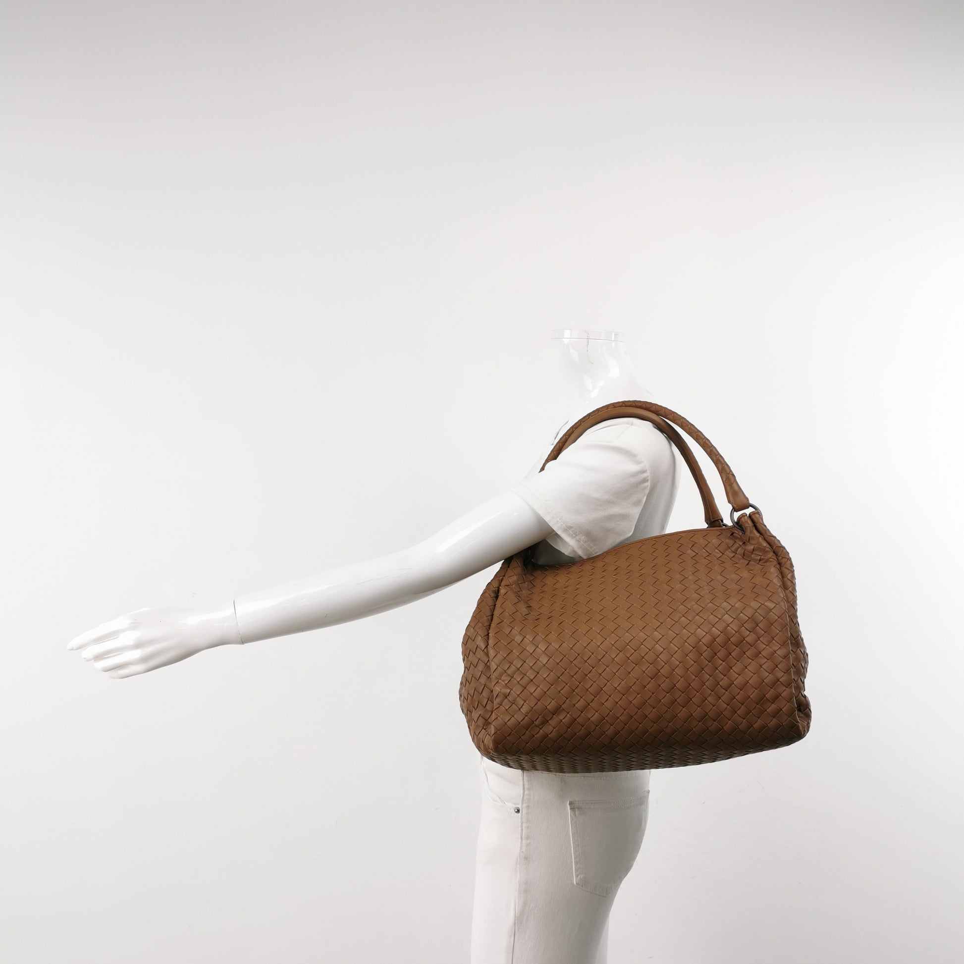 Bottega Veneta Parachute Shoulder Bag Tan
