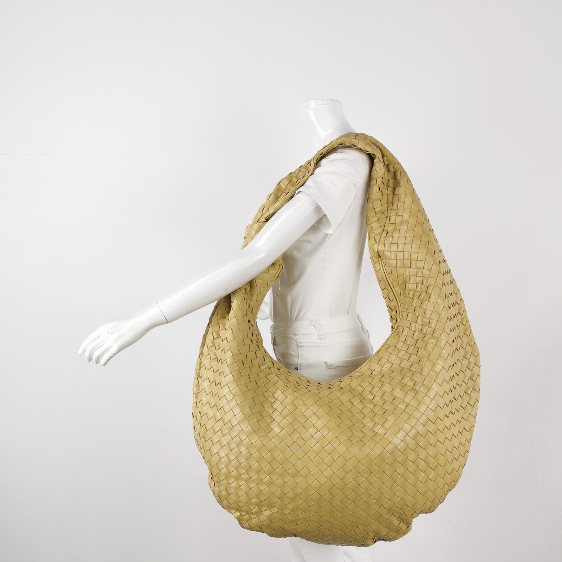 Bottega Veneta Maxi Jodie Crossbody Butter