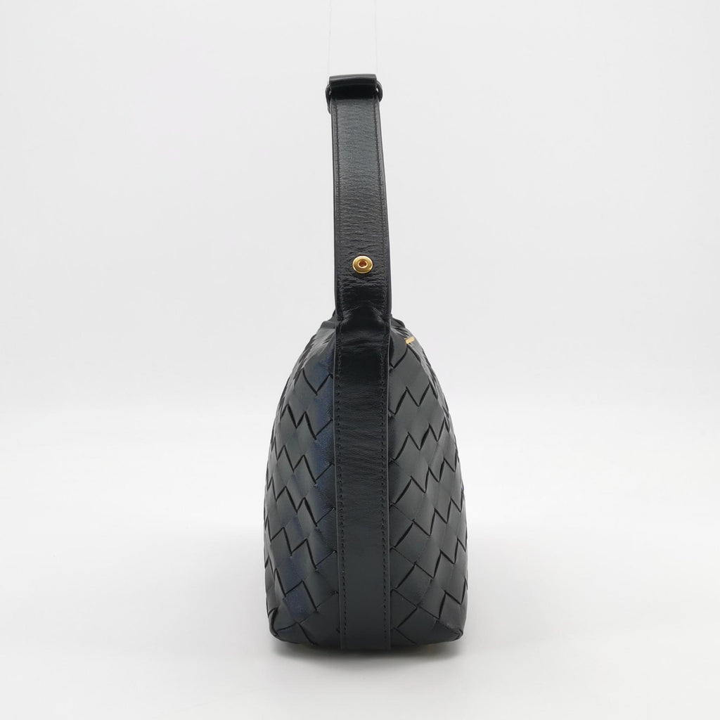 Bottega Intrecciato Wallace Top Handle Black