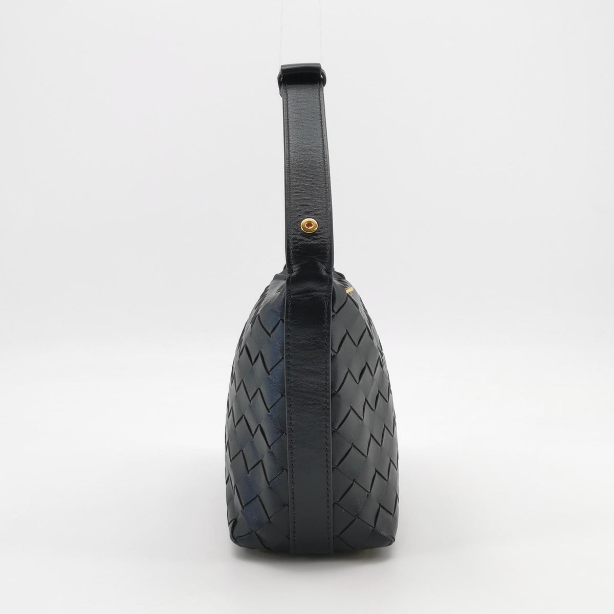 Bottega Intrecciato Wallace Top Handle Black