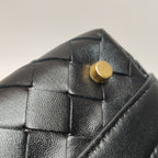 Bottega Intrecciato Wallace Top Handle Black