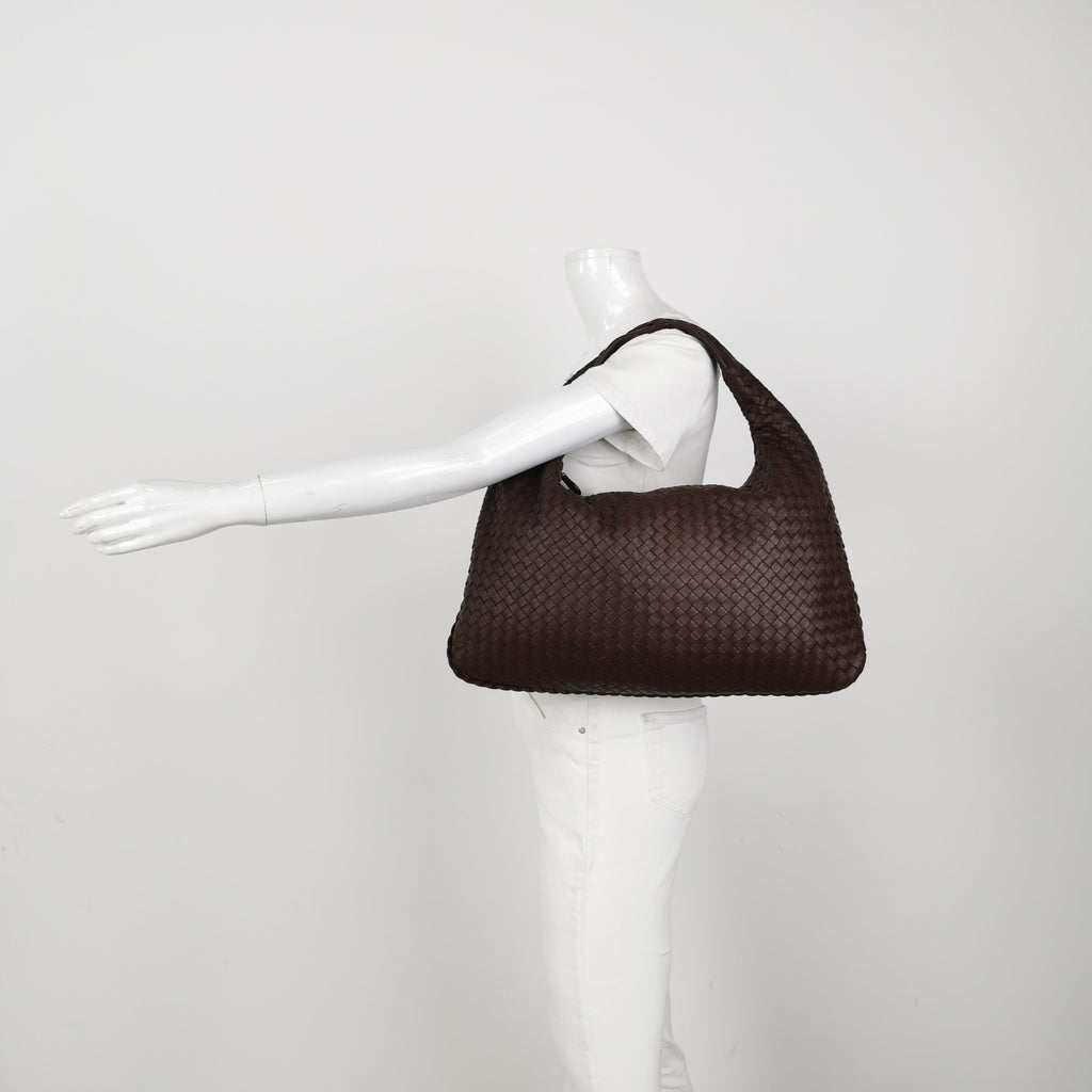 Bottega Veneta Intrecciato Hobo Medium Burgundy