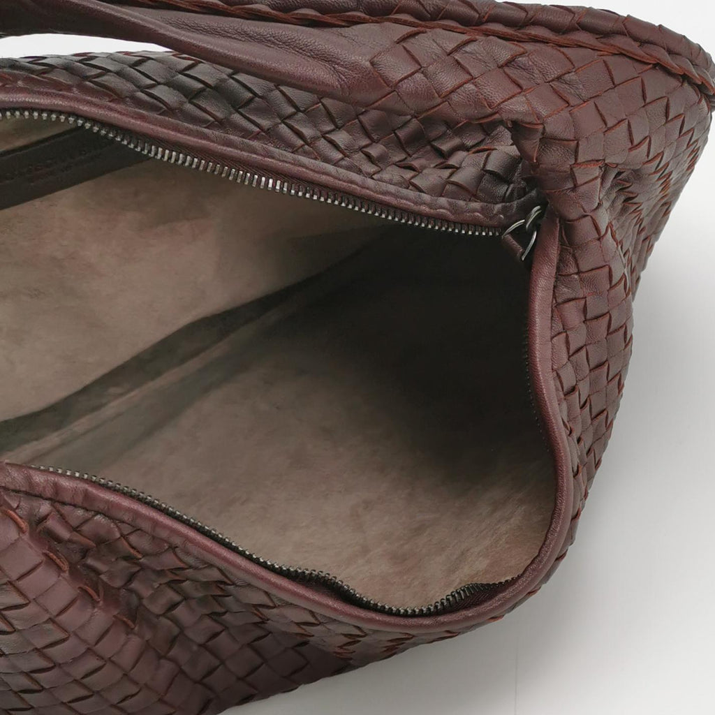 Bottega Veneta Intrecciato Hobo Medium Burgundy