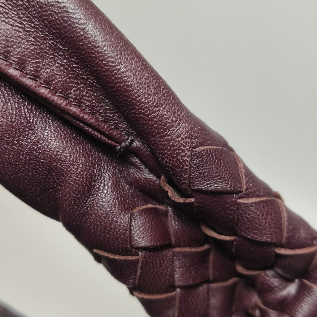 Bottega Veneta Intrecciato Hobo Medium Burgundy