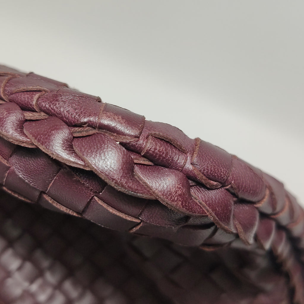 Bottega Veneta Intrecciato Hobo Medium Burgundy