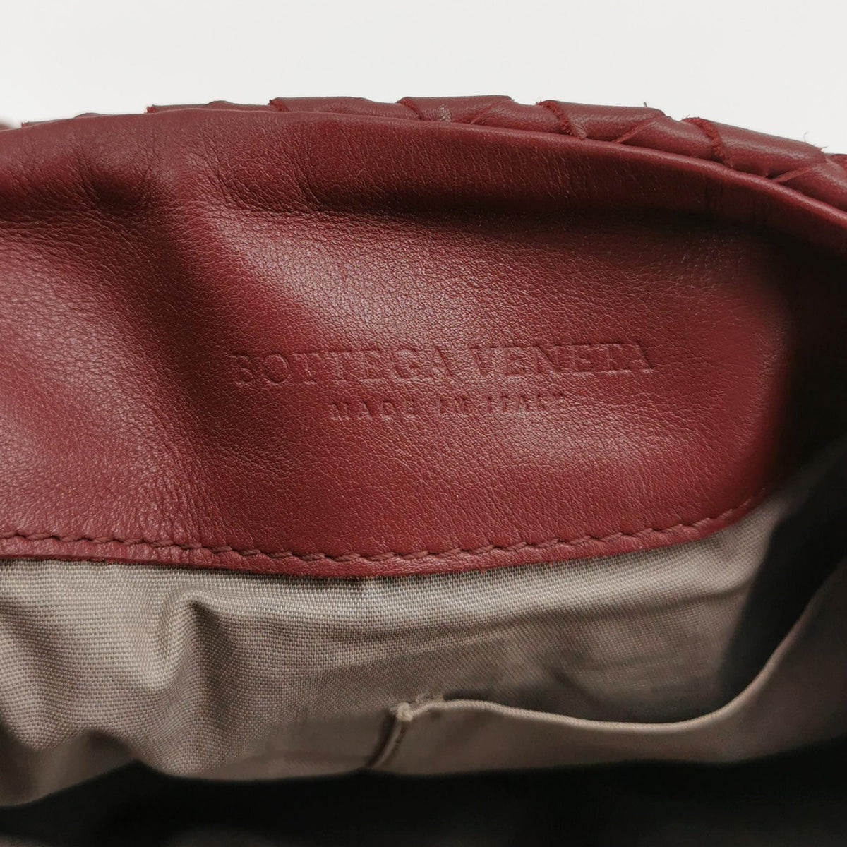 Bottega Veneta Nappa Intrecciato Flap Shoulder Bag Bordeaux