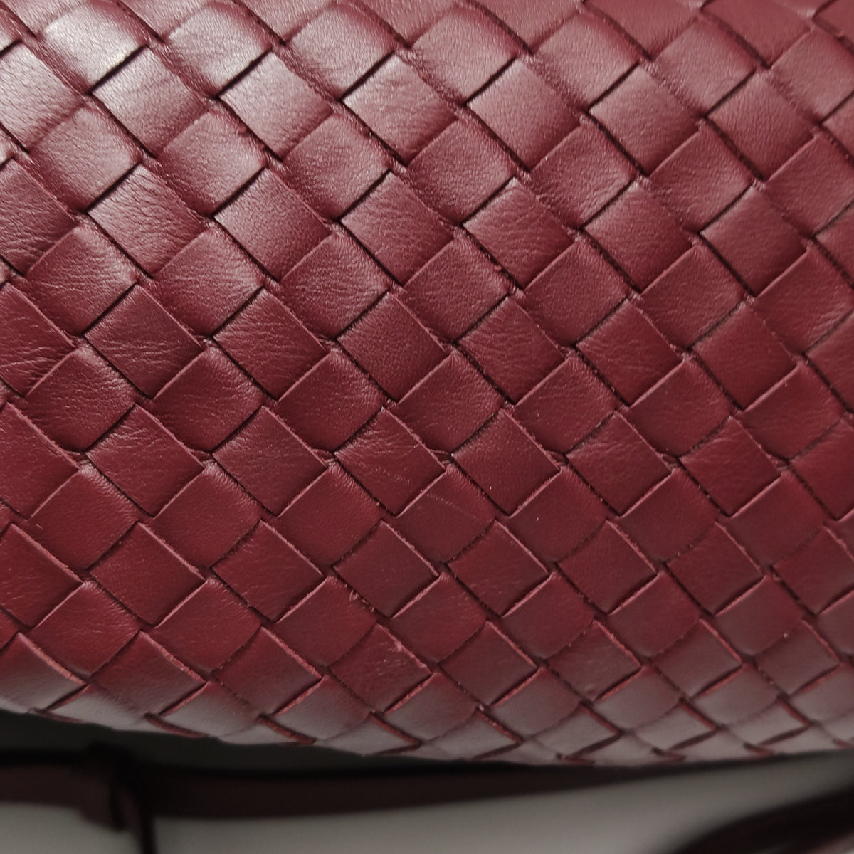 Bottega Veneta Nappa Intrecciato Flap Shoulder Bag Bordeaux