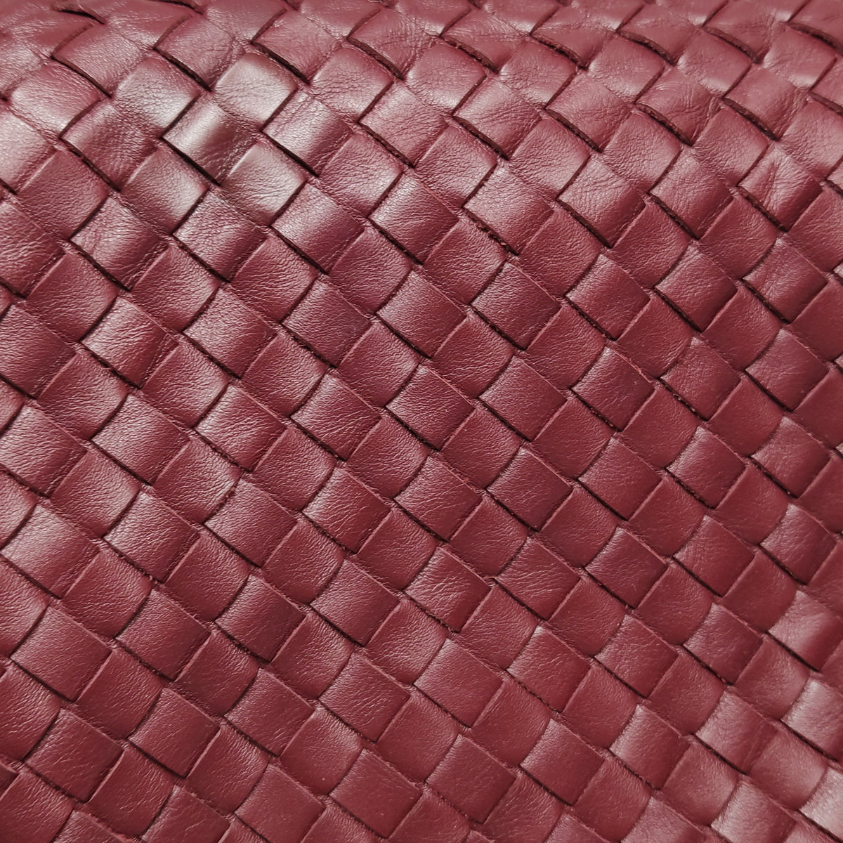 Bottega Veneta Nappa Intrecciato Flap Shoulder Bag Bordeaux
