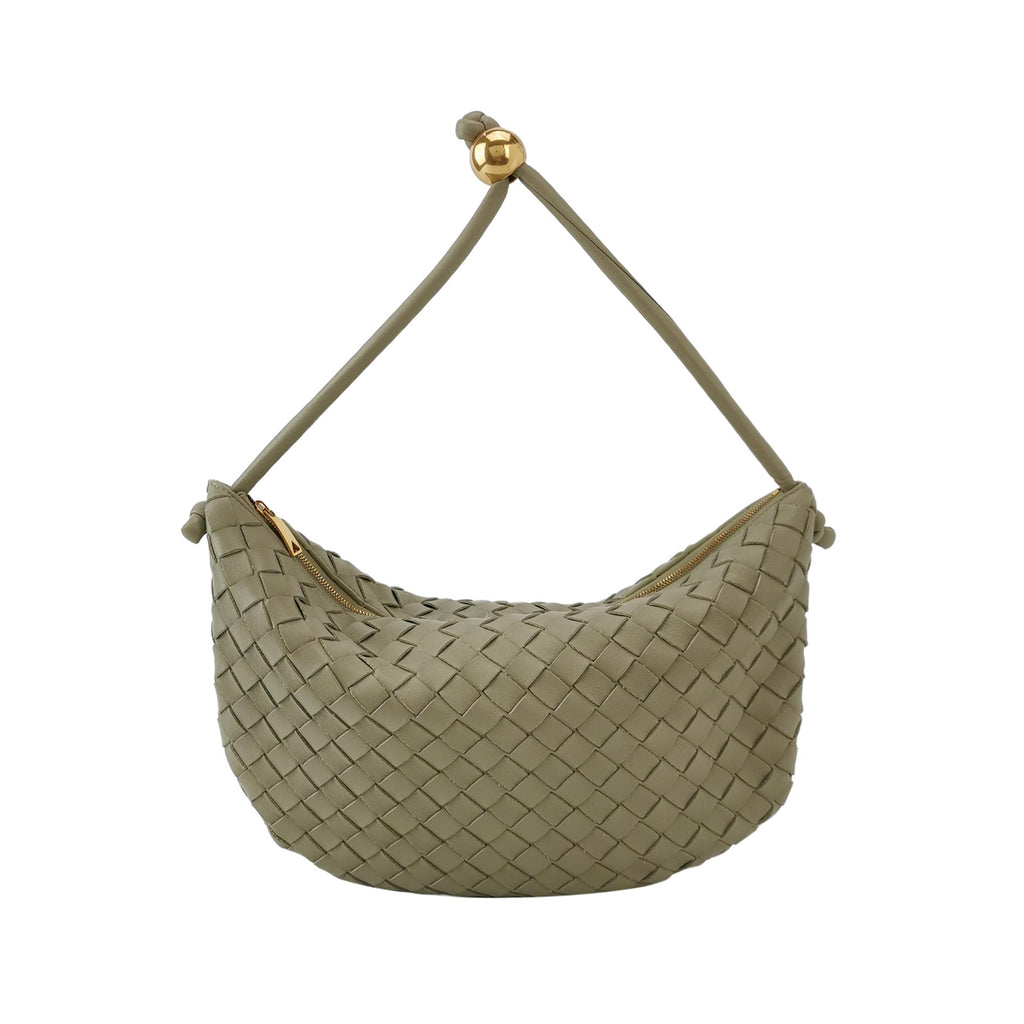 Bottega Veneta Intrecciato Turn Medium Travertine