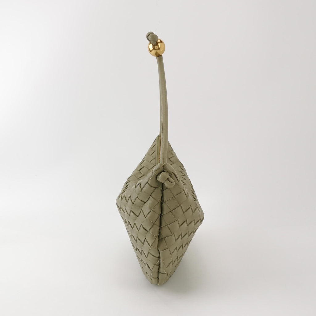 Bottega Veneta Intrecciato Turn Medium Travertine
