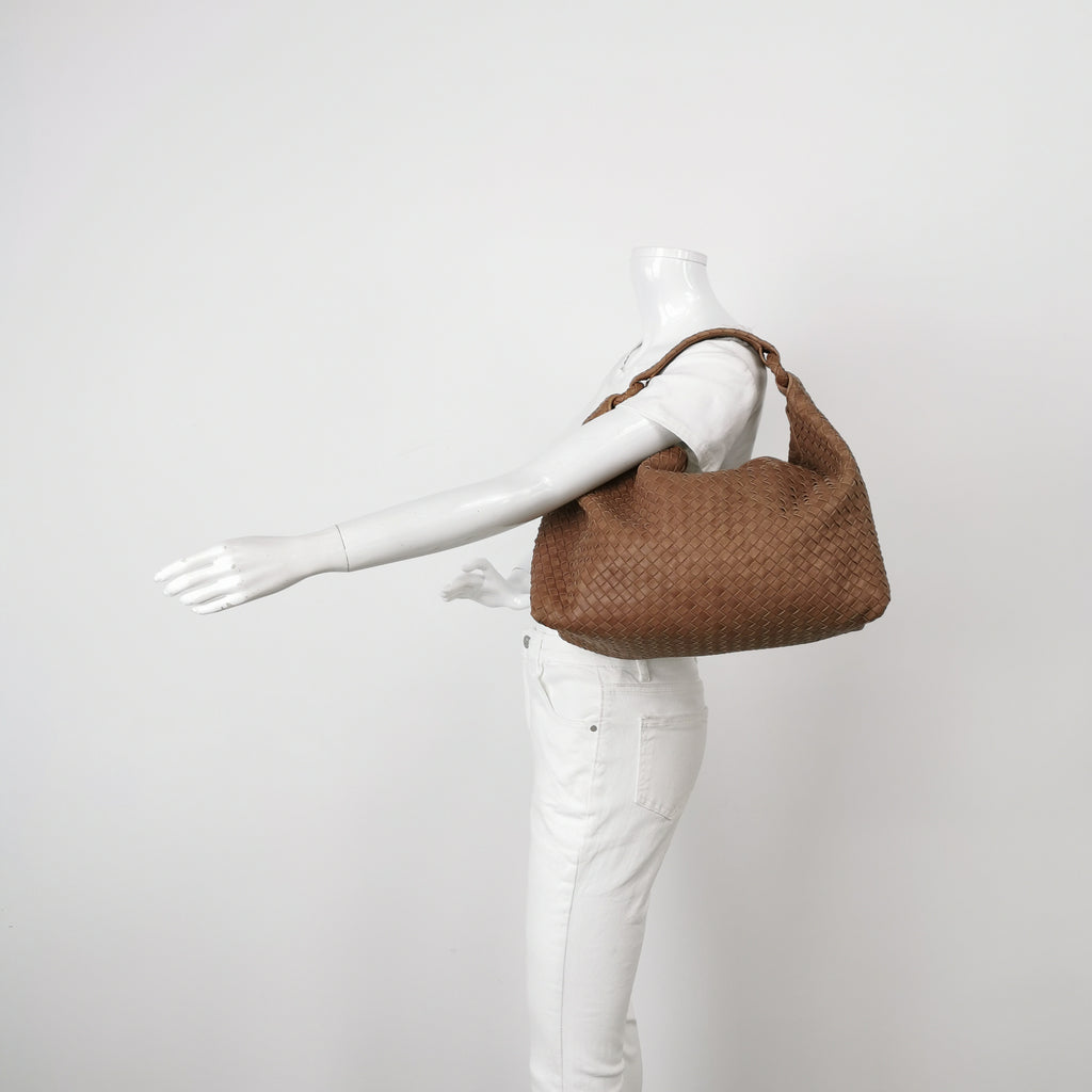 Bottega Veneta Sloane Intrecciato Hobo Brown