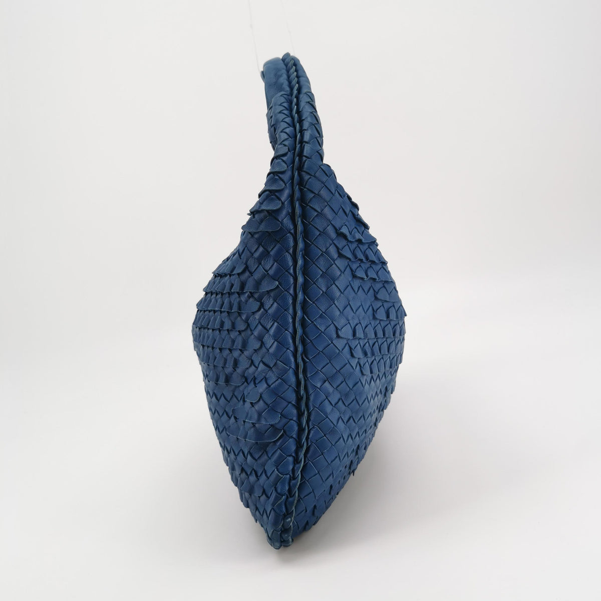 Bottega Veneta Intrecciato Ruffle Hobo Large Blue