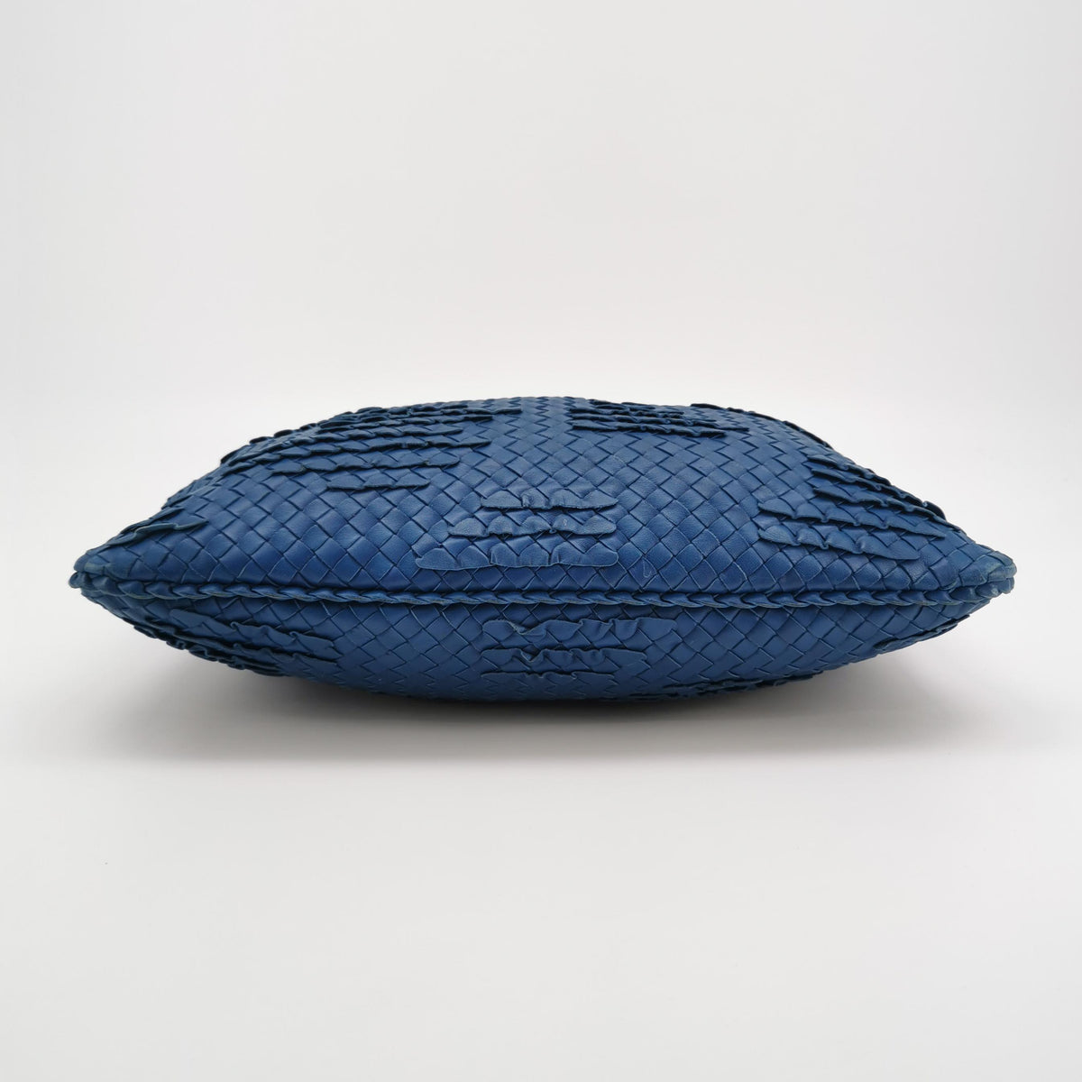 Bottega Veneta Intrecciato Ruffle Hobo Large Blue