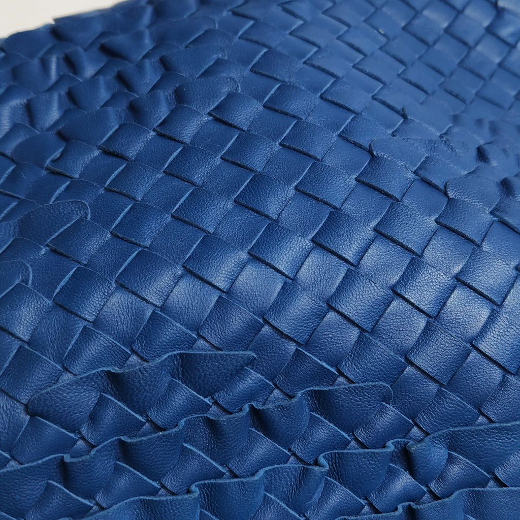 Bottega Veneta Intrecciato Ruffle Hobo Large Blue