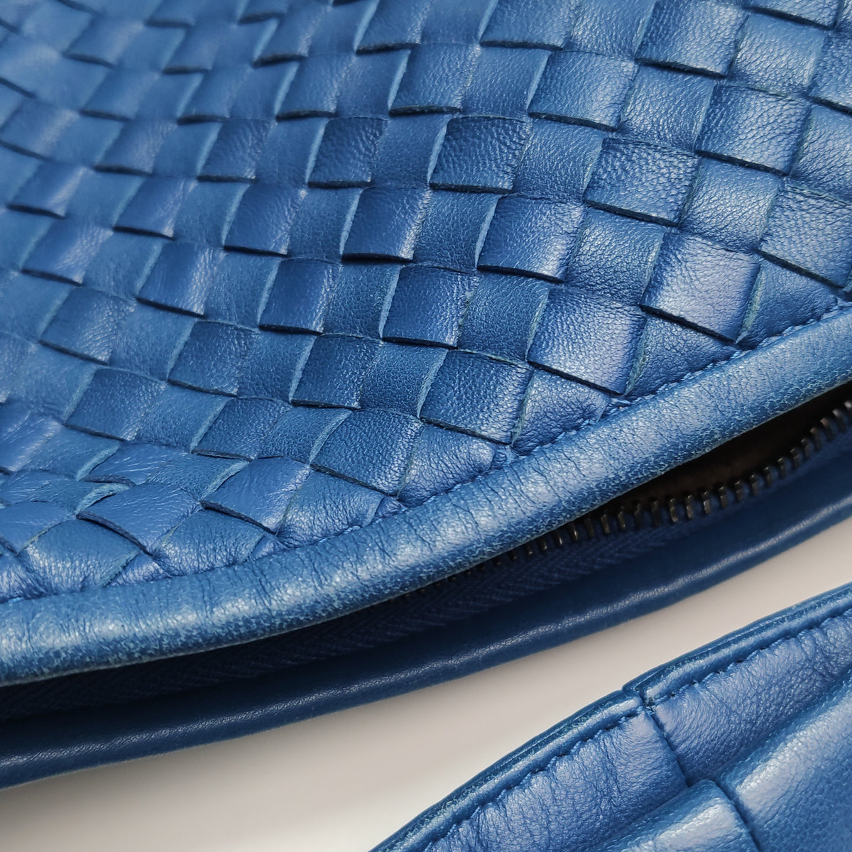 Bottega Veneta Intrecciato Ruffle Hobo Large Blue