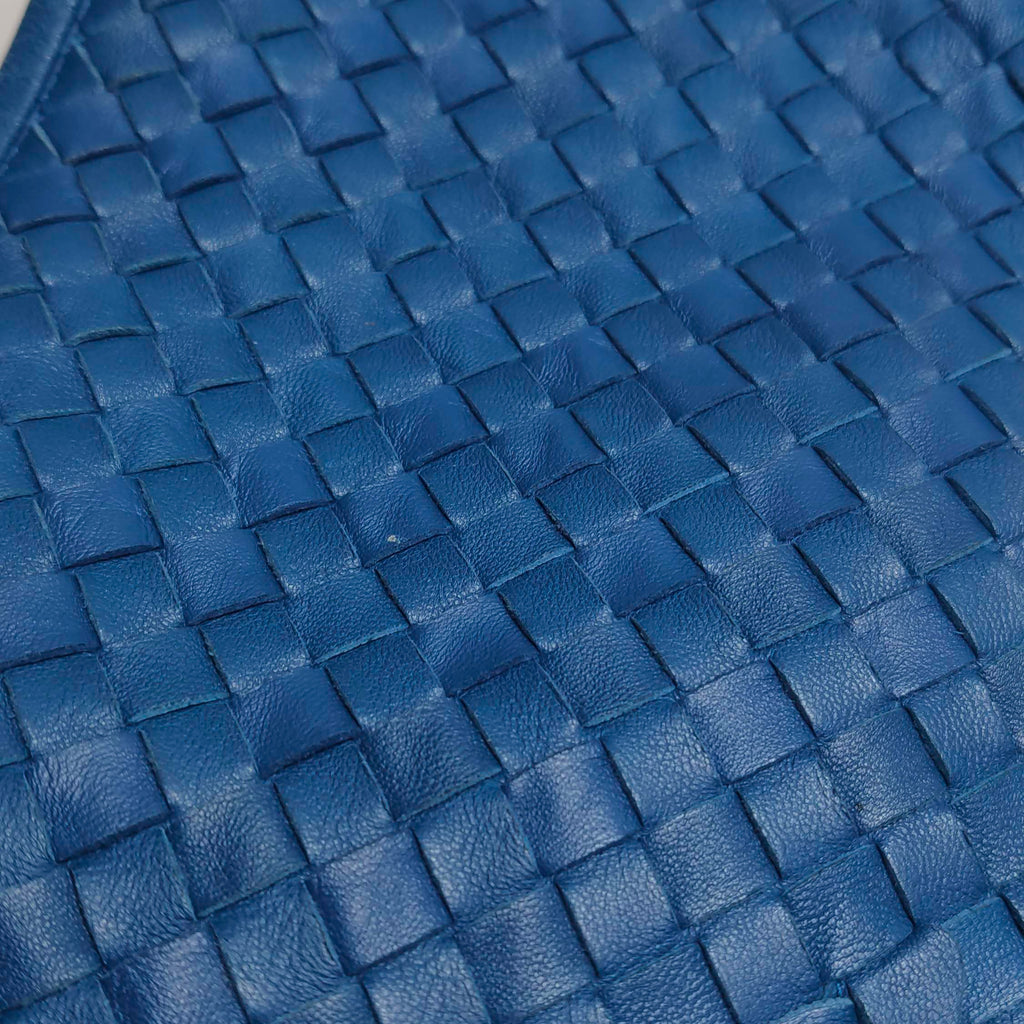 Bottega Veneta Intrecciato Ruffle Hobo Large Blue