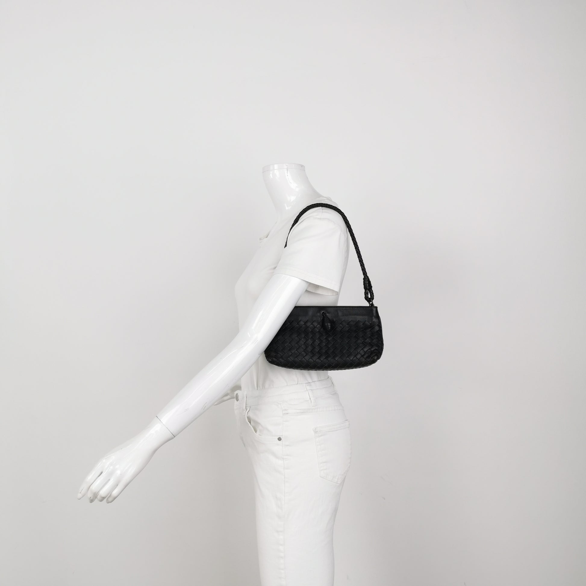 Bottega Veneta Intrecciato Nappa Mini Shoulder Bag Black