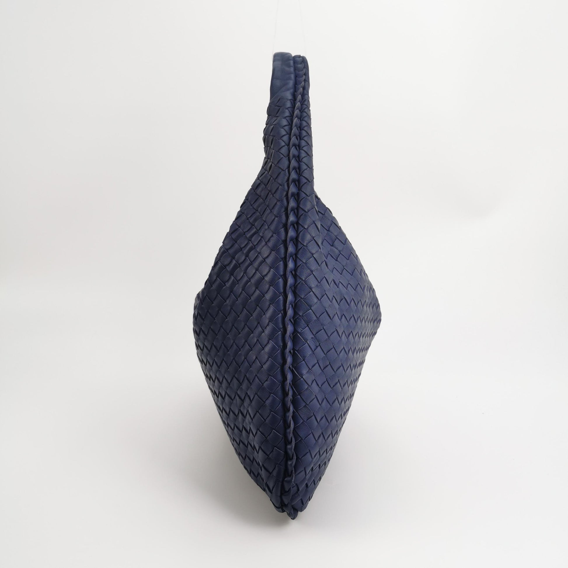Bottega Veneta Intrecciato Hobo Shoulder Bag Indigo