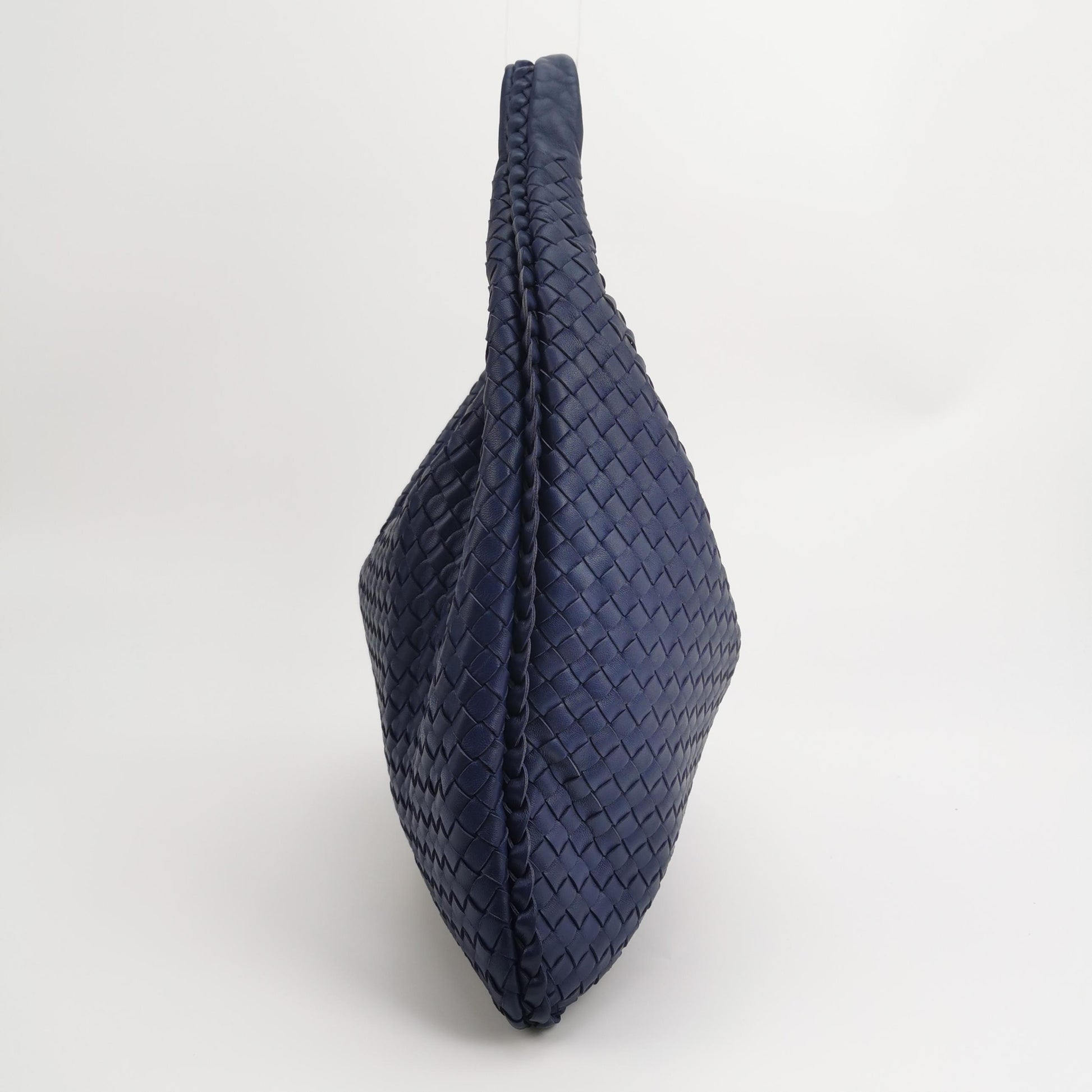 Bottega Veneta Intrecciato Hobo Shoulder Bag Indigo