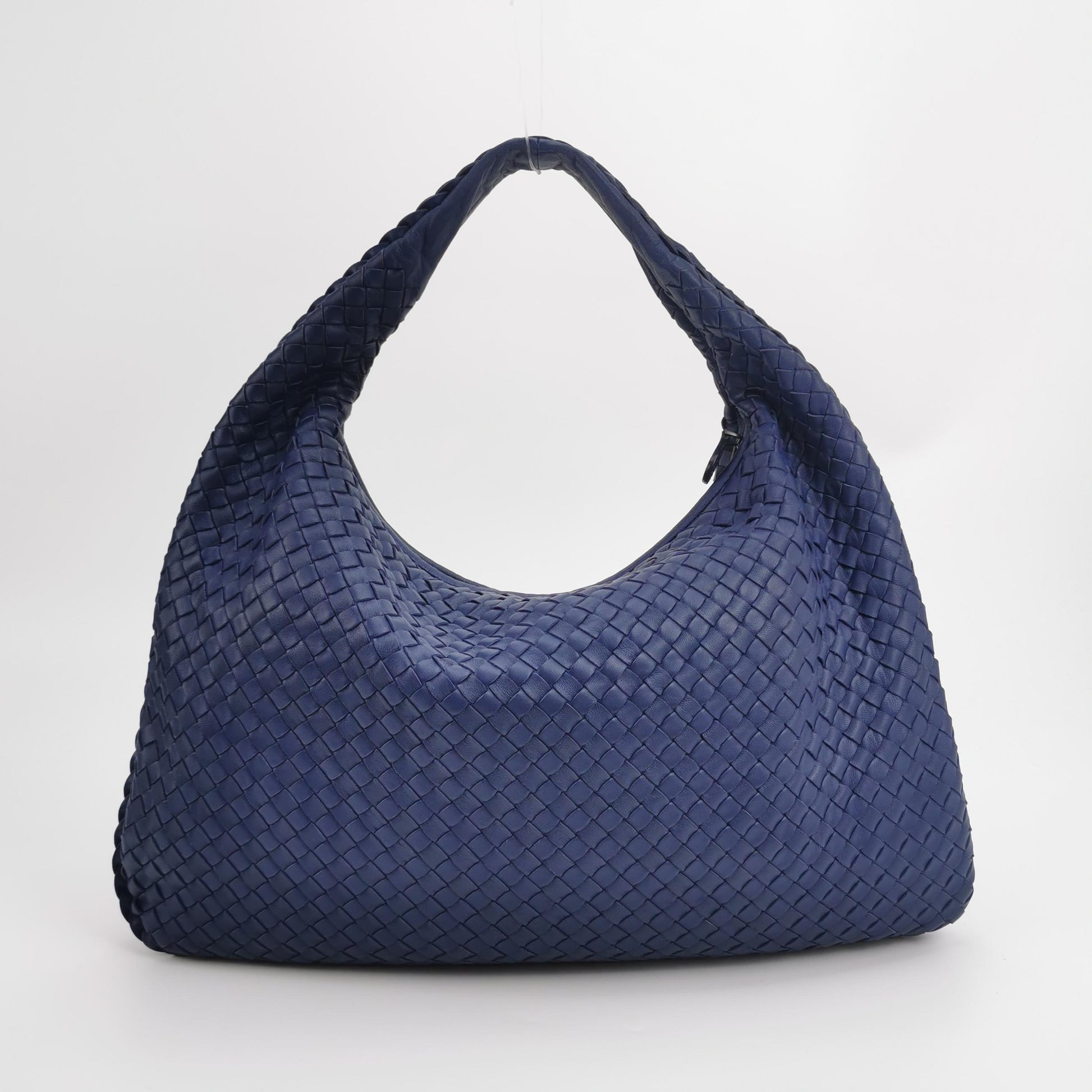 Bottega Veneta Intrecciato Hobo Shoulder Bag Indigo