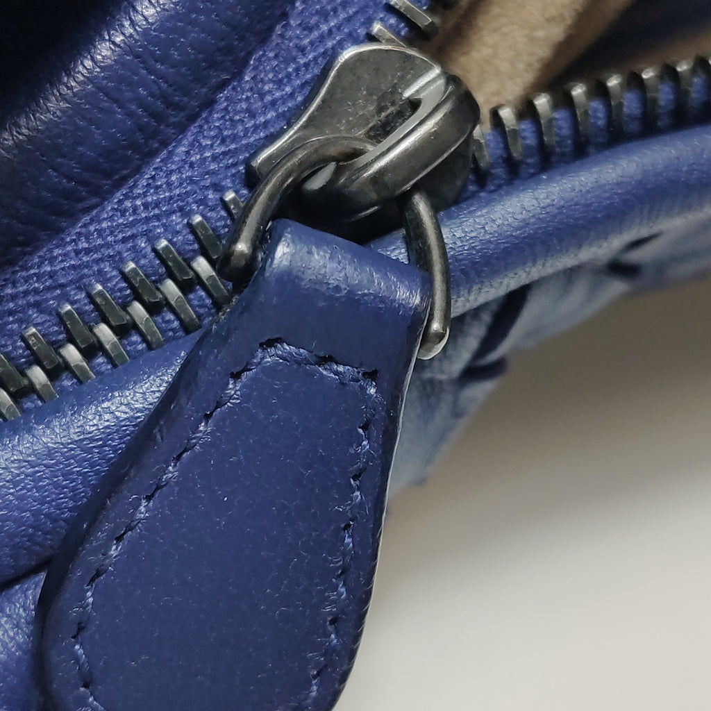 Bottega Veneta Intrecciato Hobo Shoulder Bag Indigo