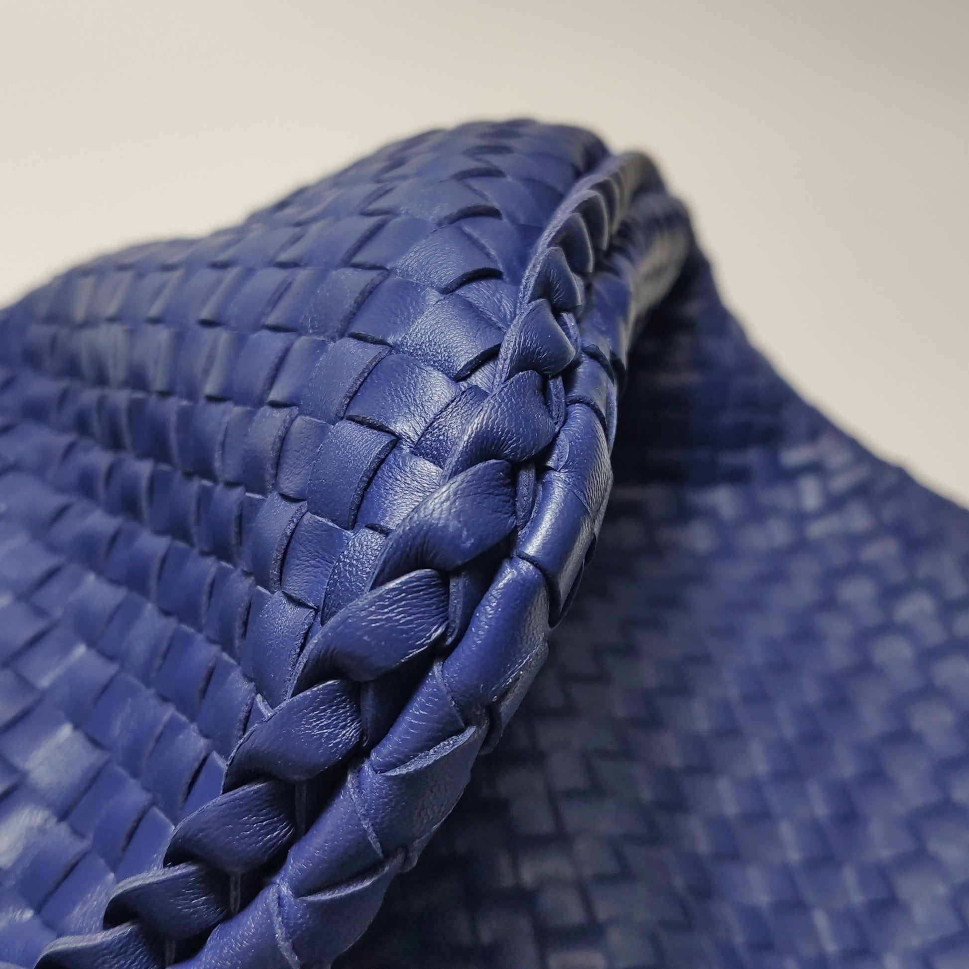 Bottega Veneta Intrecciato Hobo Shoulder Bag Indigo