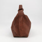 Bottega Veneta Sloane Intrecciato Shoulder Bag Rust