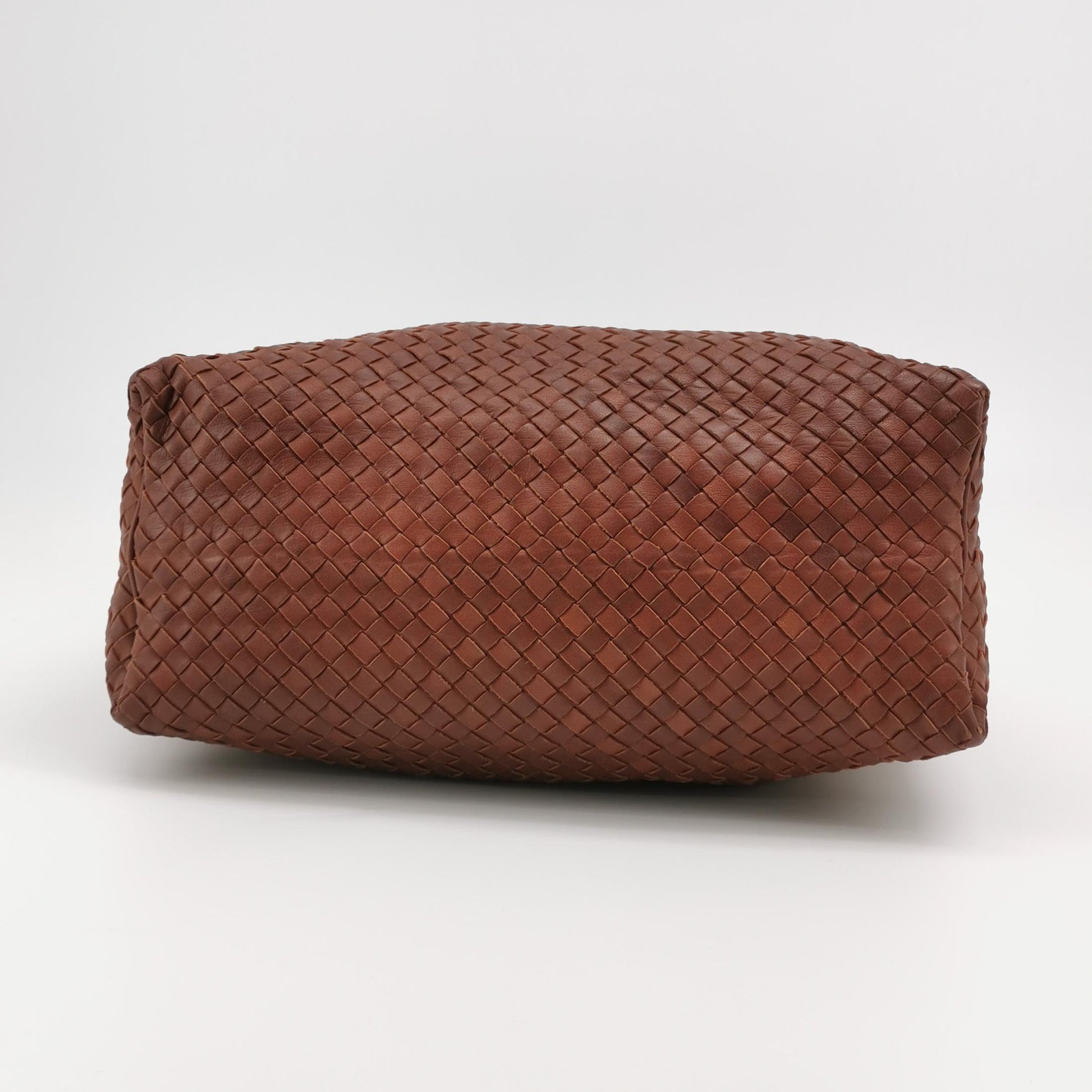 Bottega Veneta Sloane Intrecciato Shoulder Bag Rust