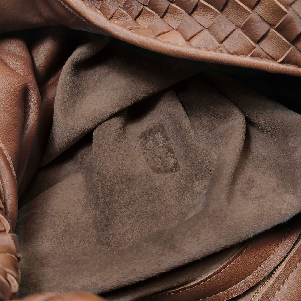 Bottega Veneta Sloane Intrecciato Shoulder Bag Rust