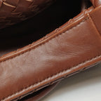 Bottega Veneta Sloane Intrecciato Shoulder Bag Rust