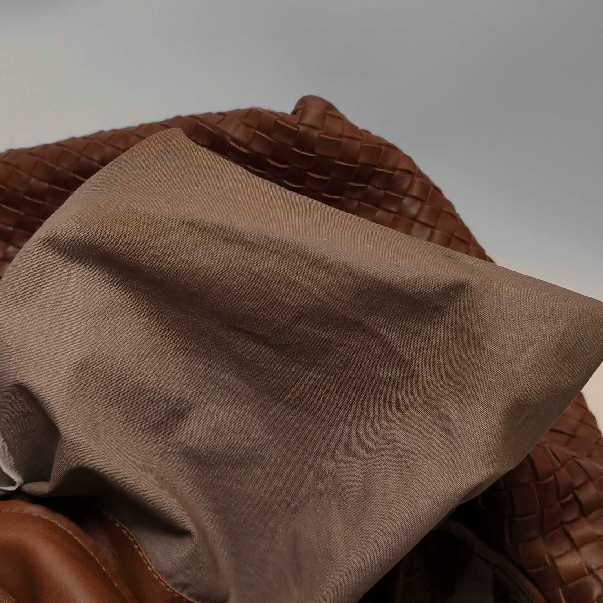 Bottega Veneta Sloane Intrecciato Shoulder Bag Rust