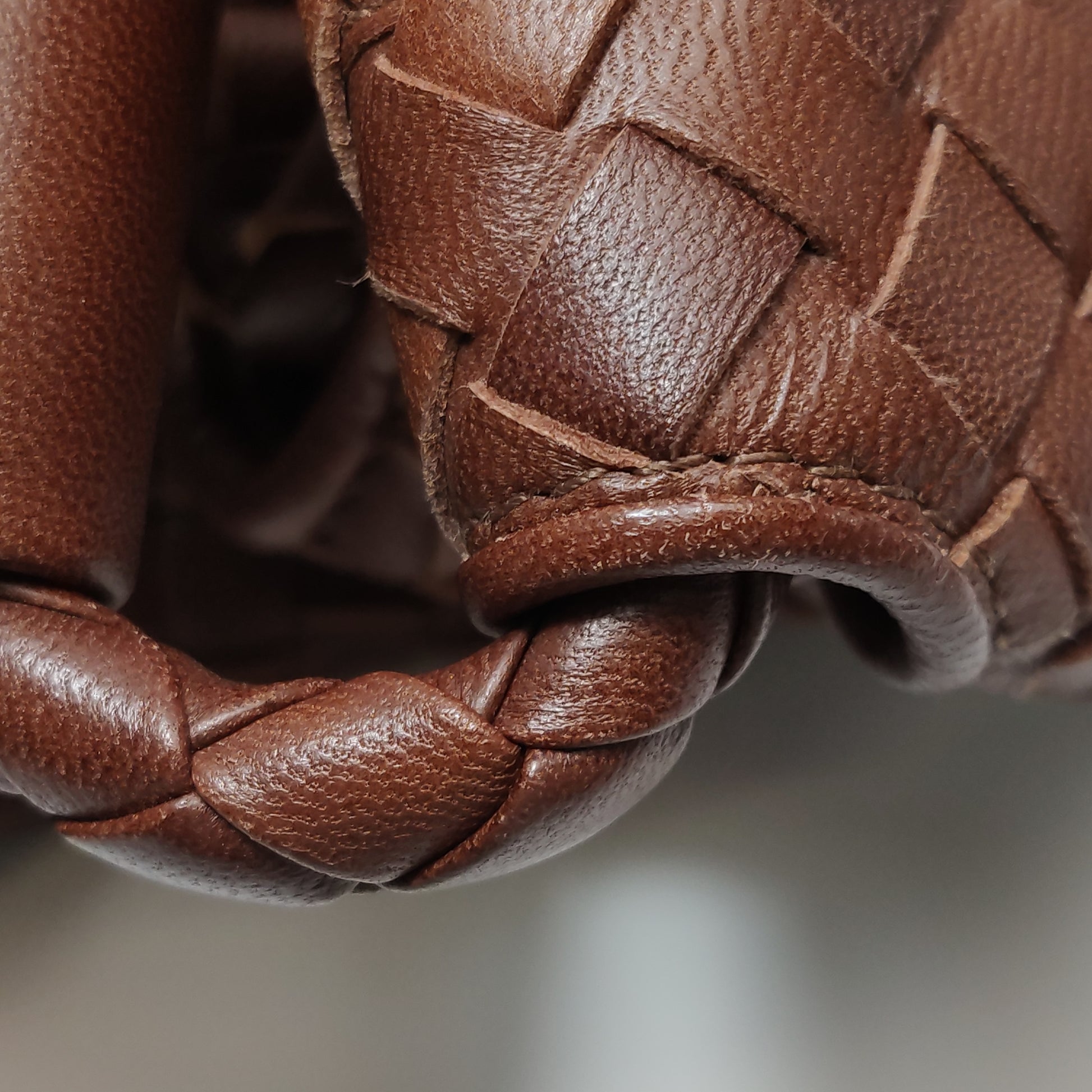 Bottega Veneta Sloane Intrecciato Shoulder Bag Rust