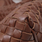 Bottega Veneta Sloane Intrecciato Shoulder Bag Rust