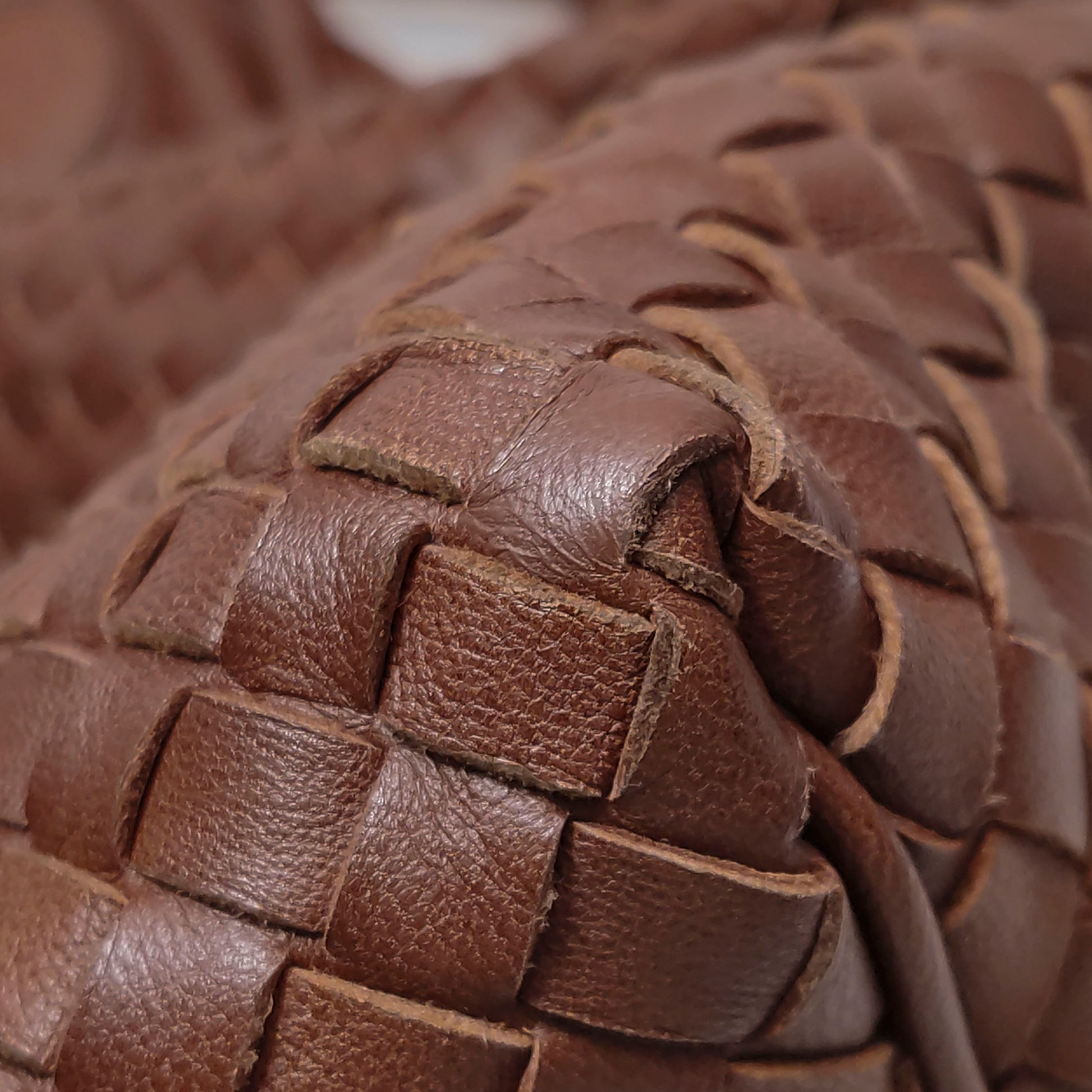 Bottega Veneta Sloane Intrecciato Shoulder Bag Rust