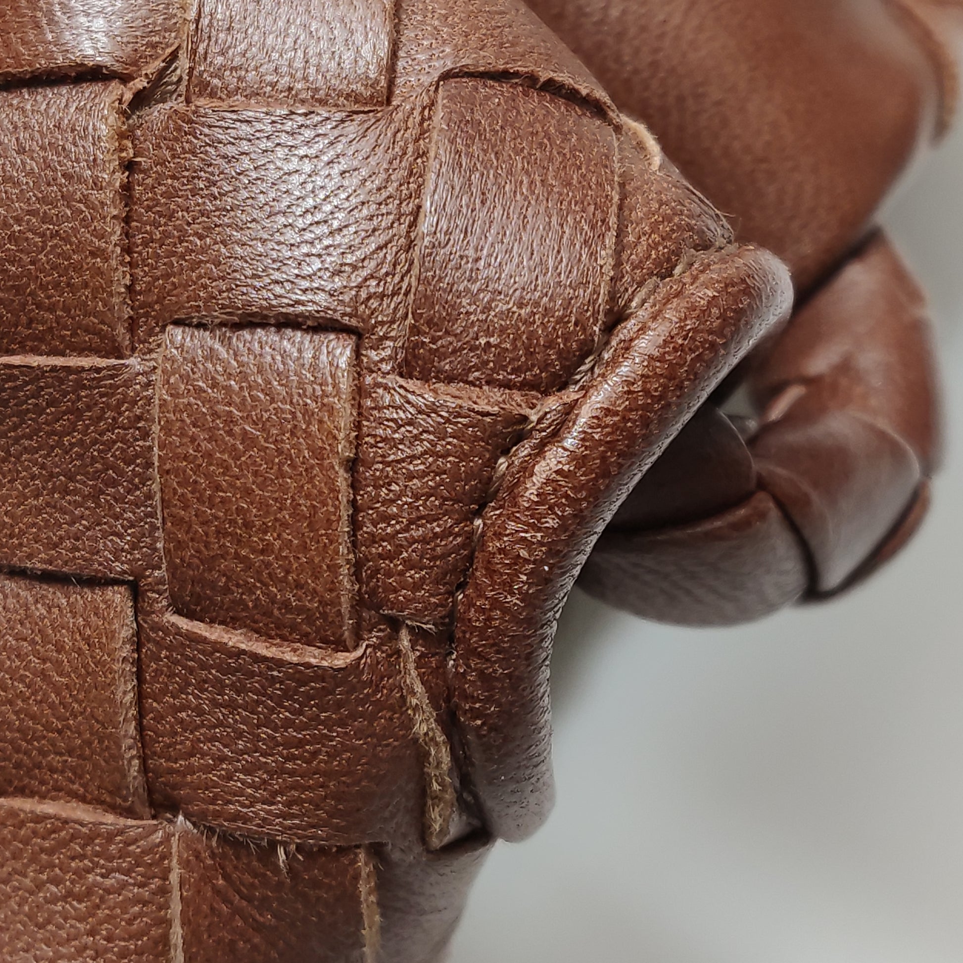 Bottega Veneta Sloane Intrecciato Shoulder Bag Rust