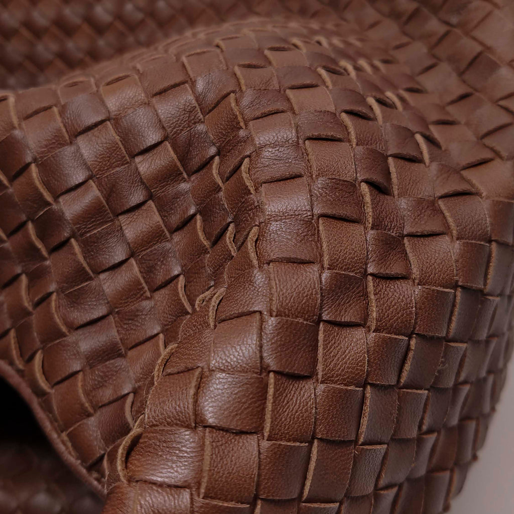 Bottega Veneta Sloane Intrecciato Shoulder Bag Rust
