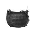 Bottega Veneta Intrecciato Shoulder Bag Black