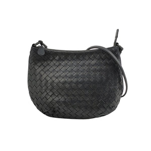 Bottega Veneta Intrecciato Shoulder Bag Black