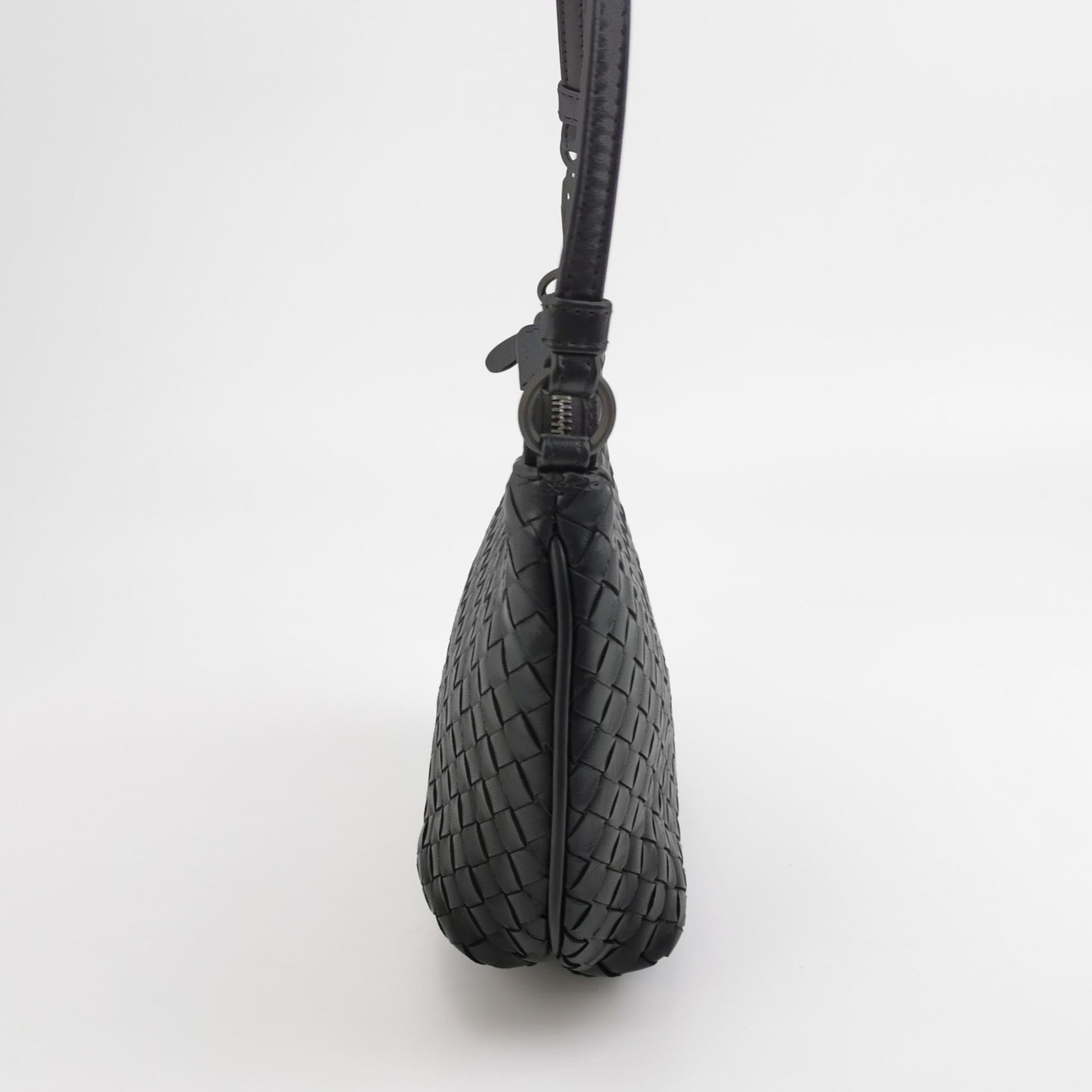 Bottega Veneta Intrecciato Shoulder Bag Black