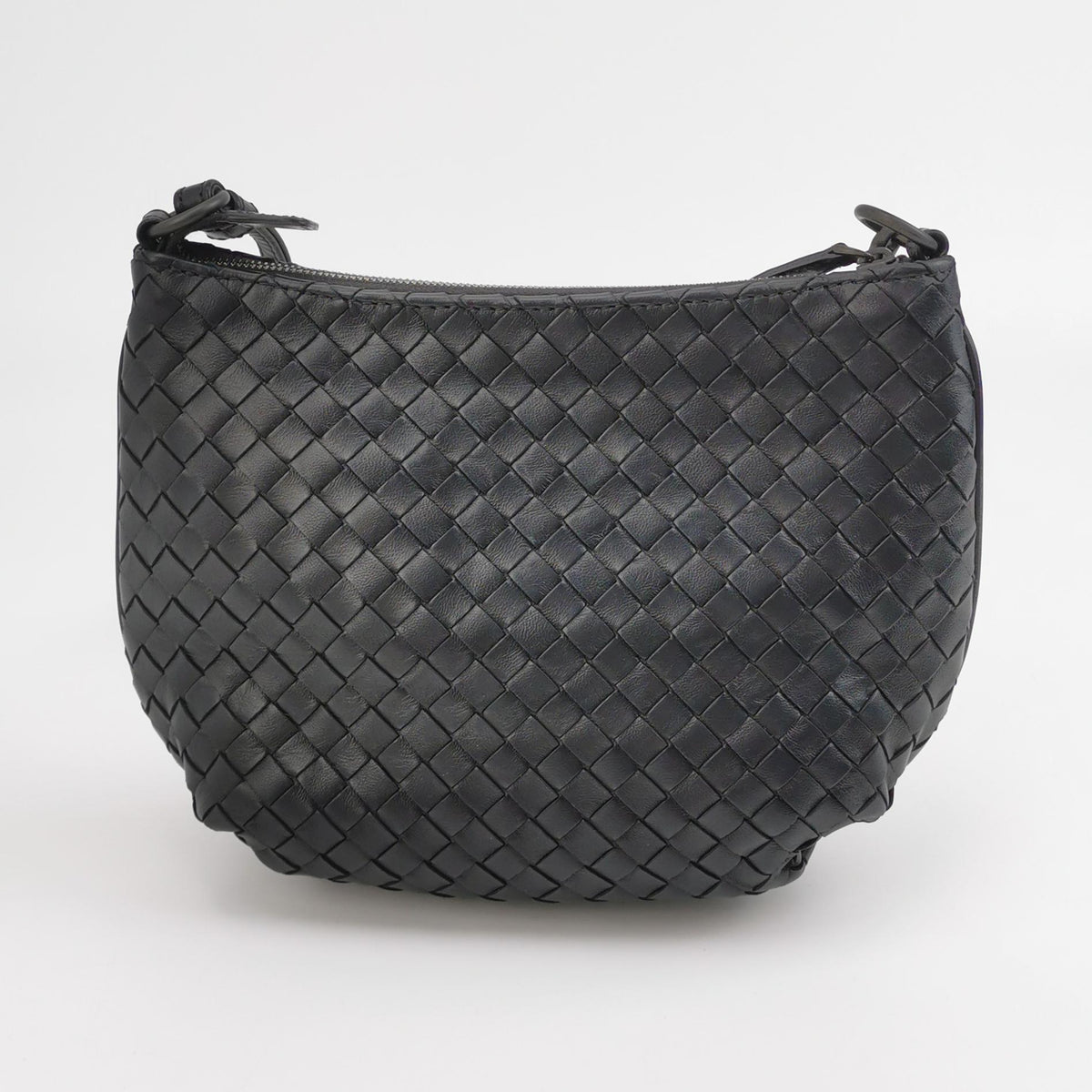 Bottega Veneta Intrecciato Shoulder Bag Black